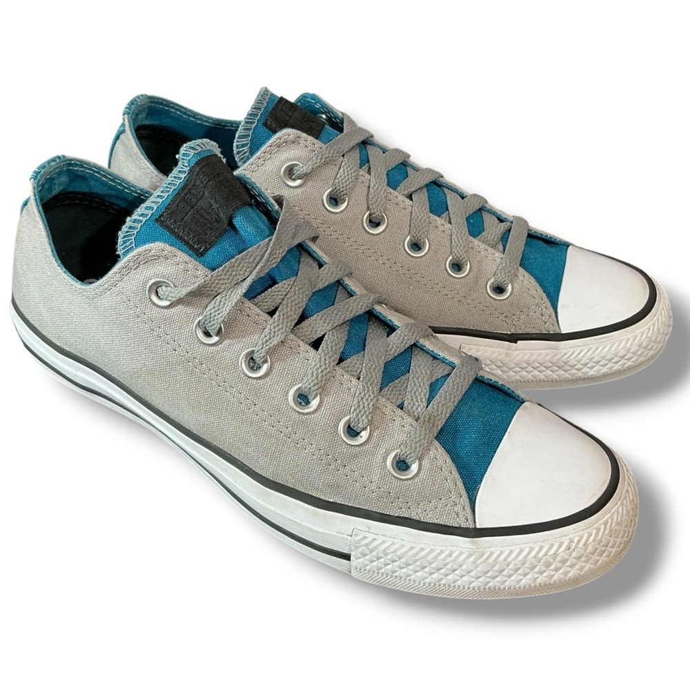 Converse Teal & Gray Canvas Low-Top Sneakers - Picture 12 of 12